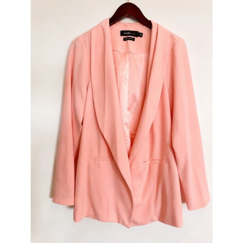 Studio by Torrid Size 1 Light Pink Open Front Blazer